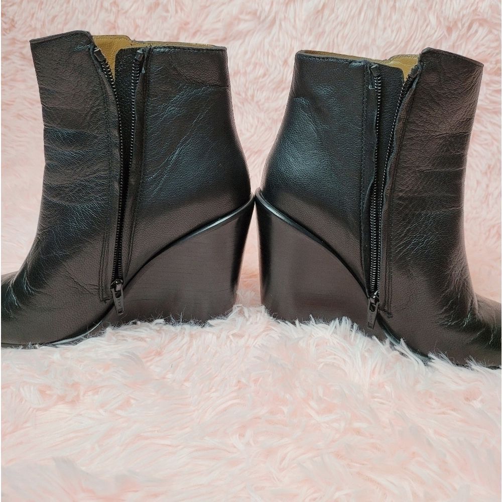 Host PICK 🎆 See by Chloe  Black Wedge Ankle Boots with Fringe - Picture 9 of 16